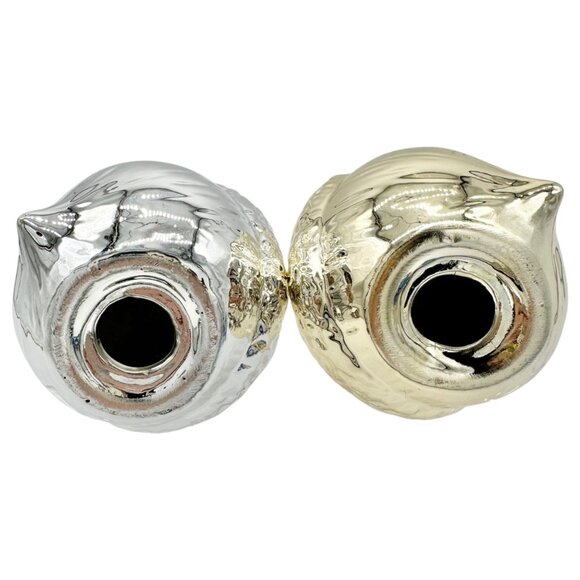 Silver and Gold Acorn-Shaped Decorative Figurines With Textured Finish Autumn - Picture 5 of 7